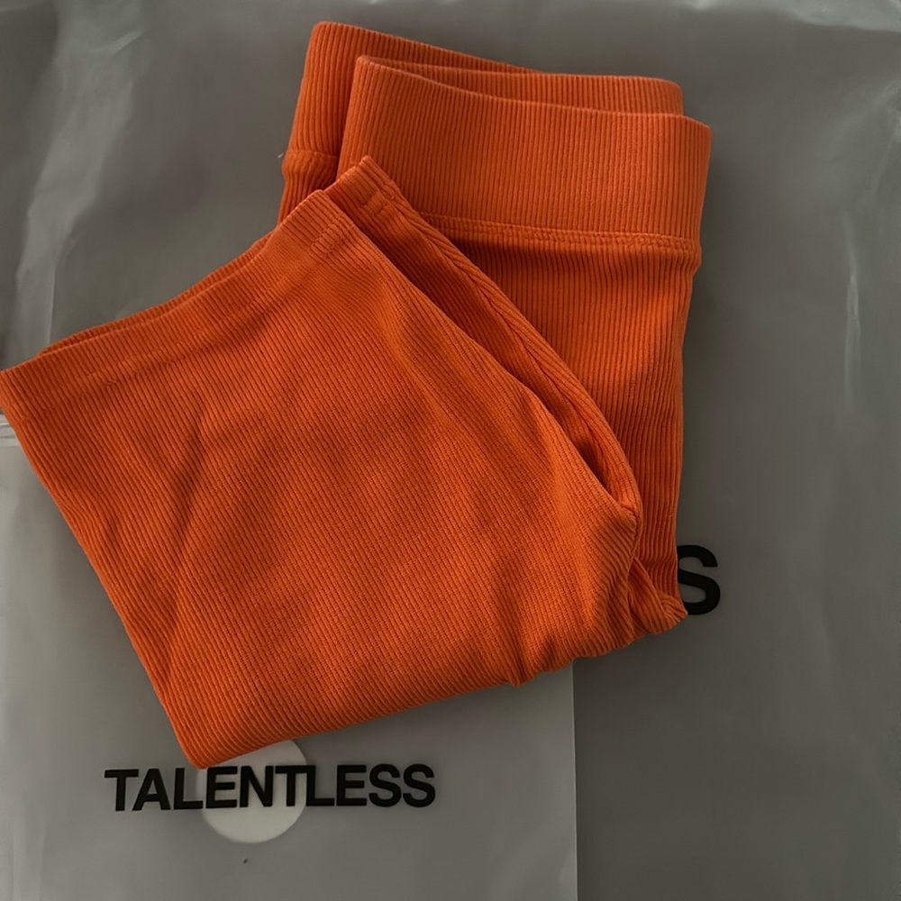 NWT TALENTLESS bike shorts limited edition orange